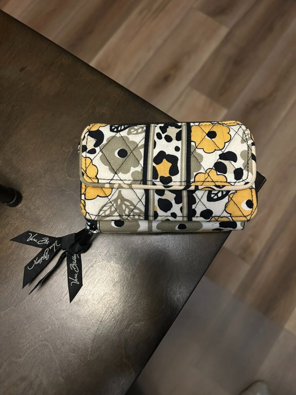 Vera Bradley All-in-One Crossbody / Wristlet – Wildflower Spot / Floral Leopard